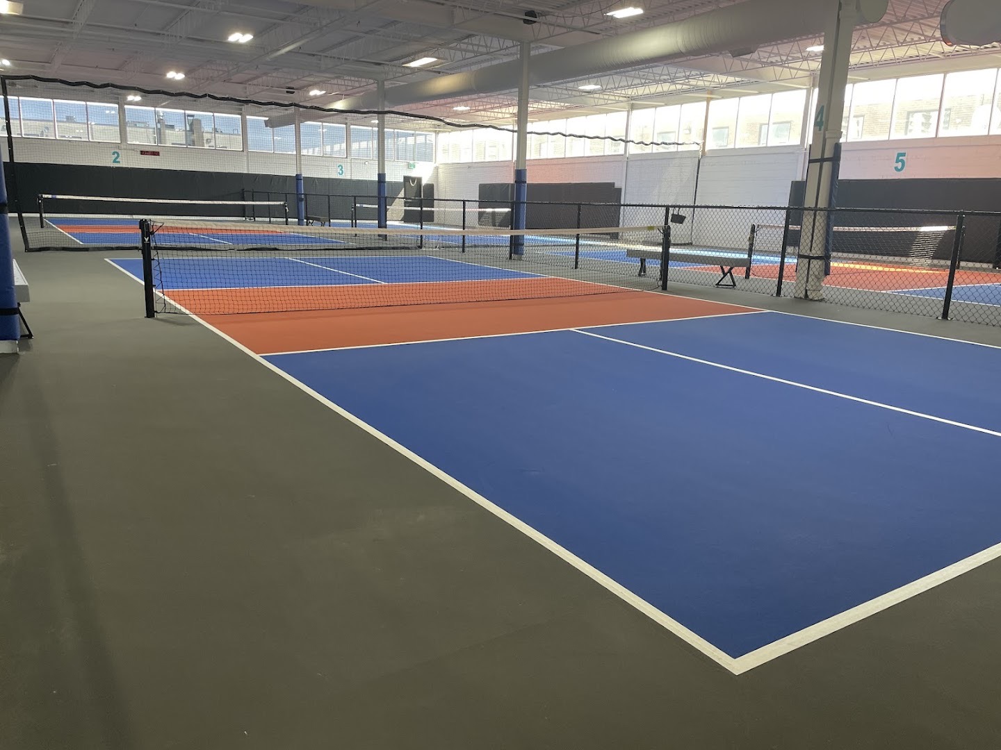 Outdoor pickleball courts at 20 Castlefield Avenue Park — empty court overview, Toronto