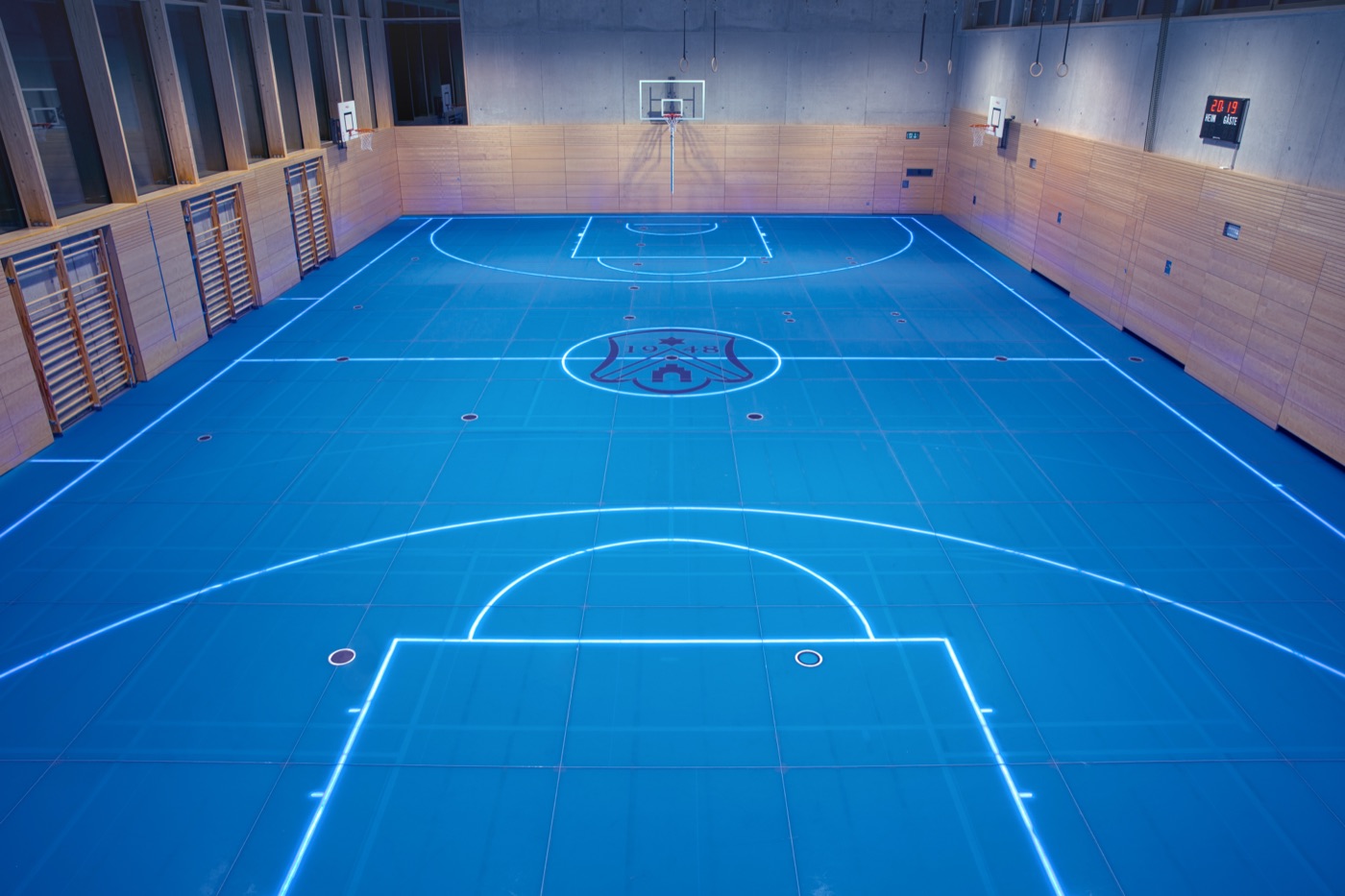 Indoor pickleball court setting — representative view for Telkwa Community Hall, Telkwa