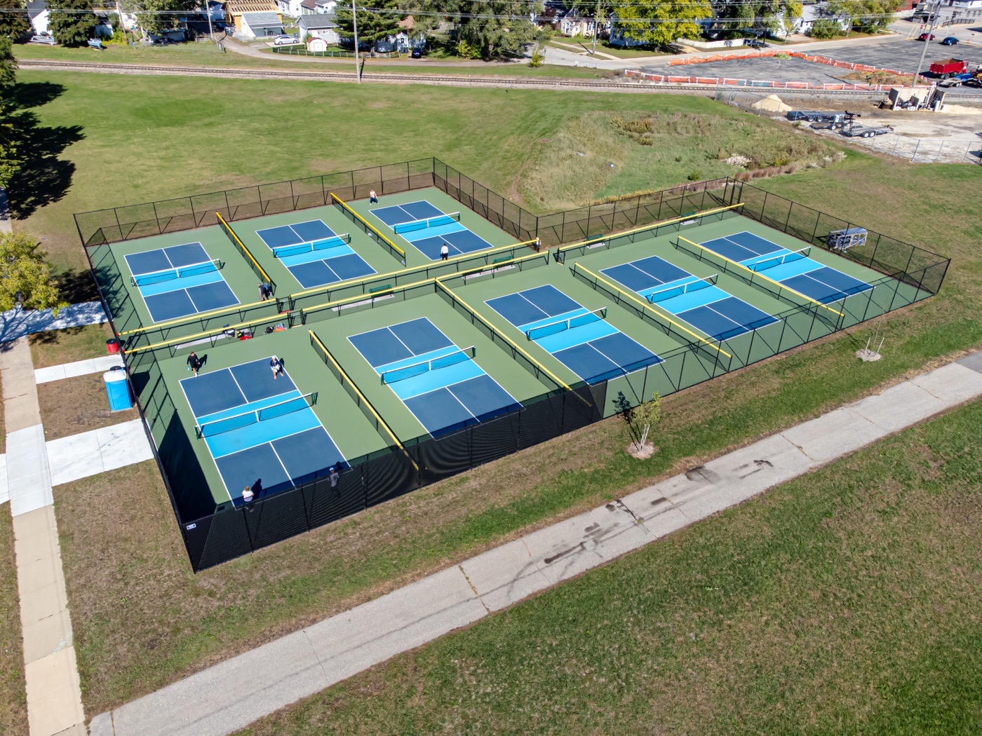 Outdoor pickleball court setting — representative view for Columbia Elementary, Penticton