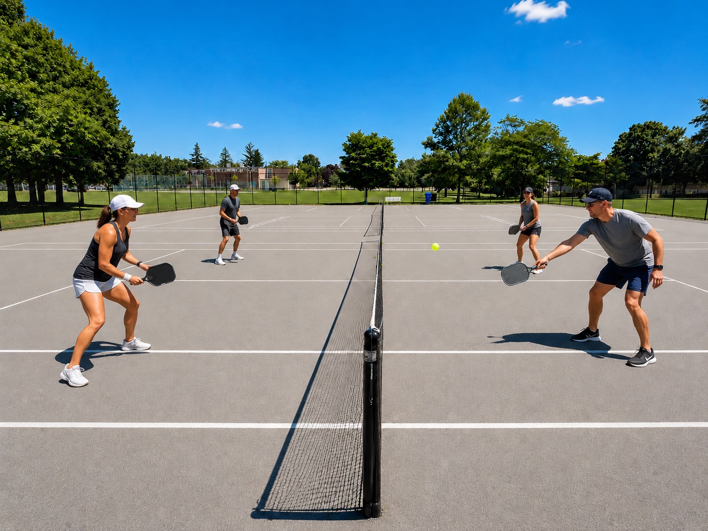 Pickleball play at Ancaster Park, Toronto