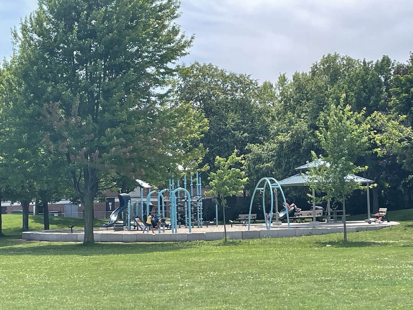 Outdoor pickleball courts at Cliffwood Park — empty court overview, Toronto