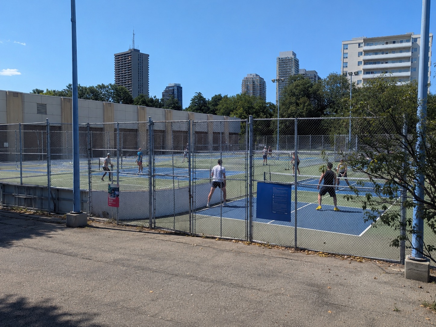 Pickleball play at Eglinton Park, Toronto