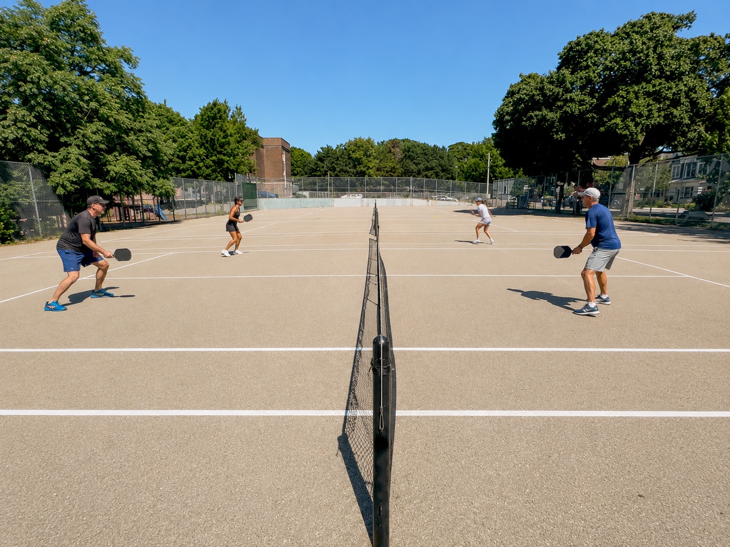 Pickleball play at Fairmount Park, Toronto