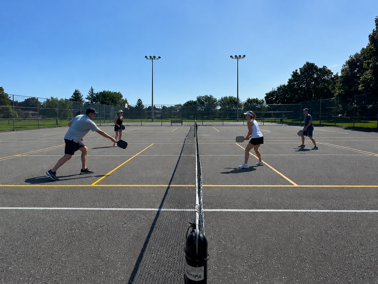Pickleball play at Flagstaff Park, Toronto