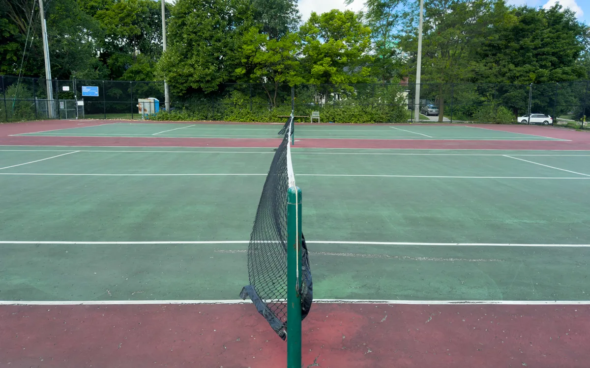 Outdoor pickleball courts at Glendora Park — City of Toronto park facility