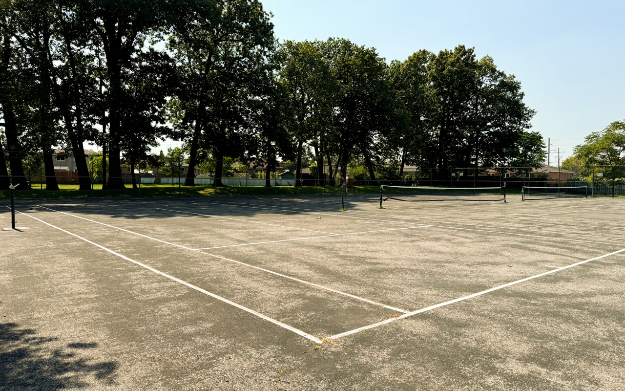 Outdoor pickleball courts at Gracedale Park — City of Toronto park facility