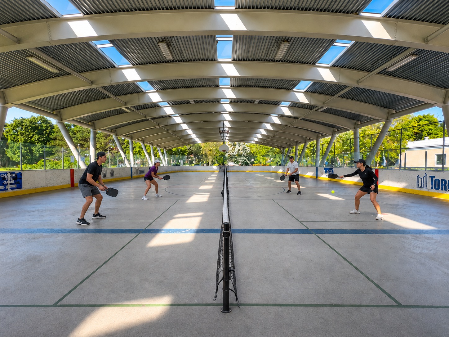 Pickleball play at Greenwood Park, Toronto