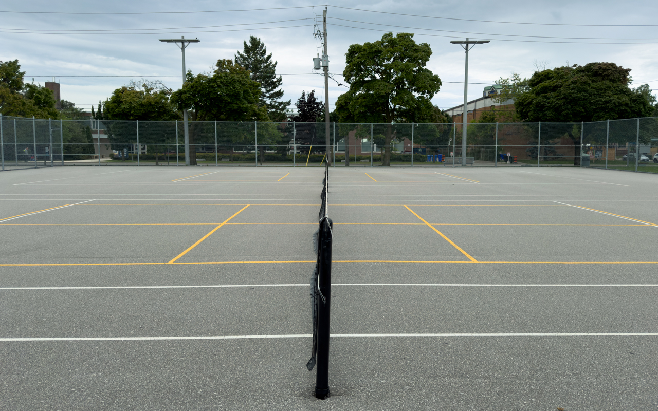 Outdoor pickleball courts at Irving W. Chapley Park — City of Toronto park facility