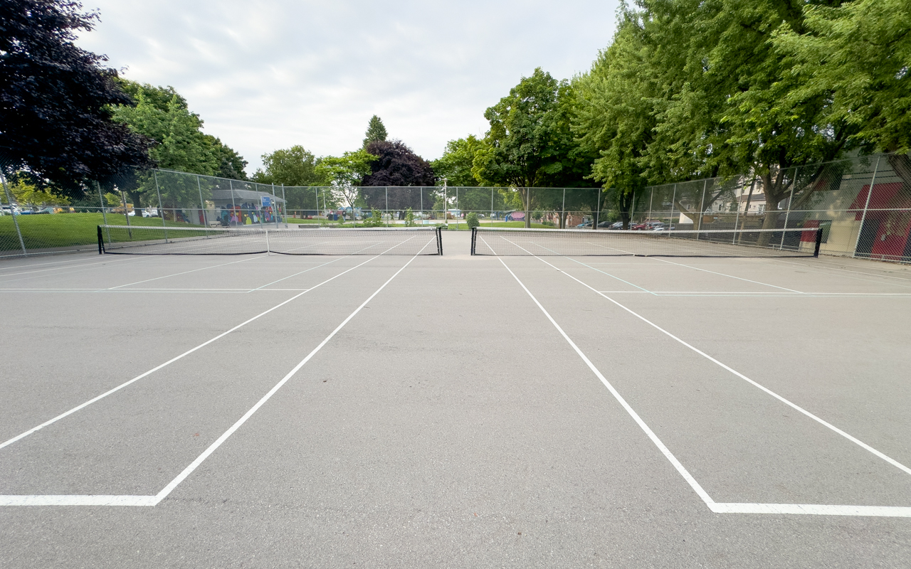 Outdoor pickleball courts at Jonathan Ashbridge Park — City of Toronto park facility