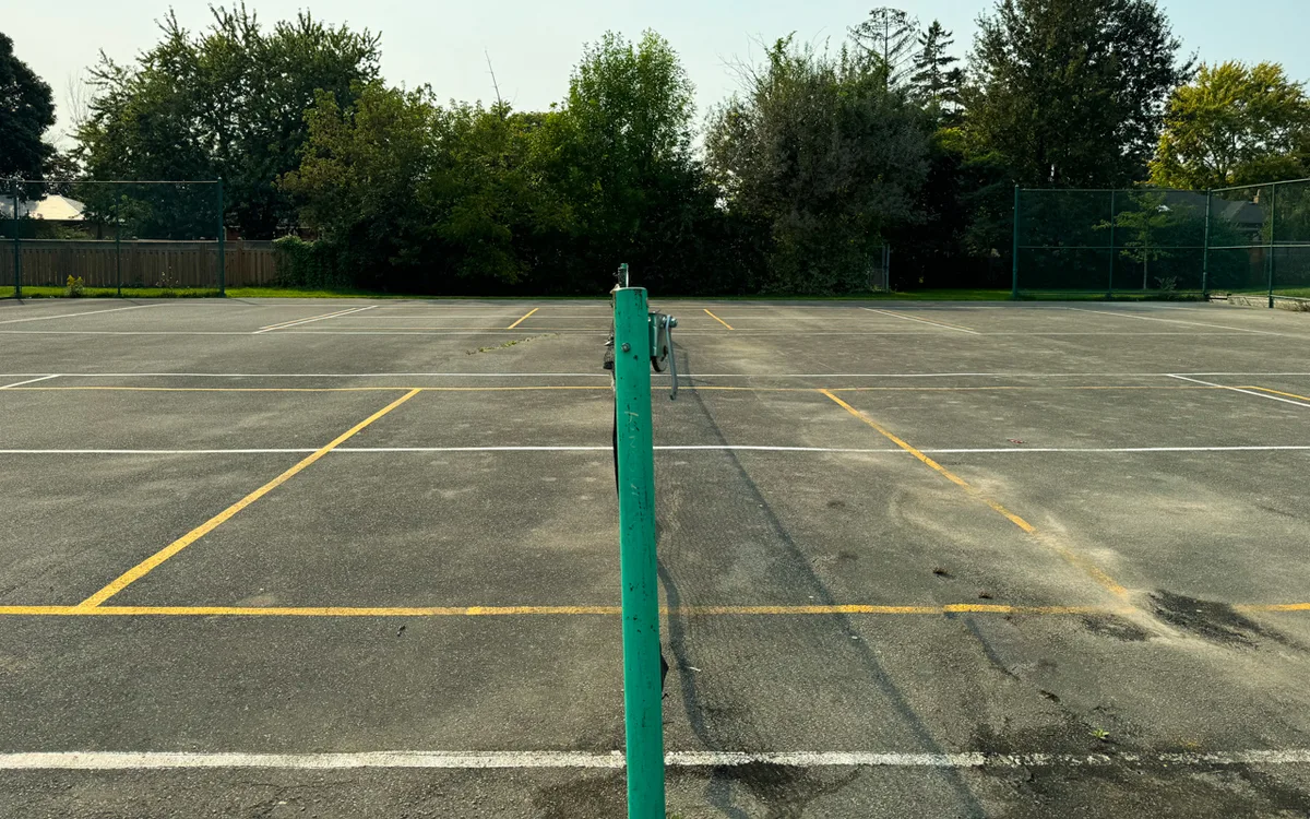 Outdoor pickleball courts at Kingsview Park — City of Toronto park facility