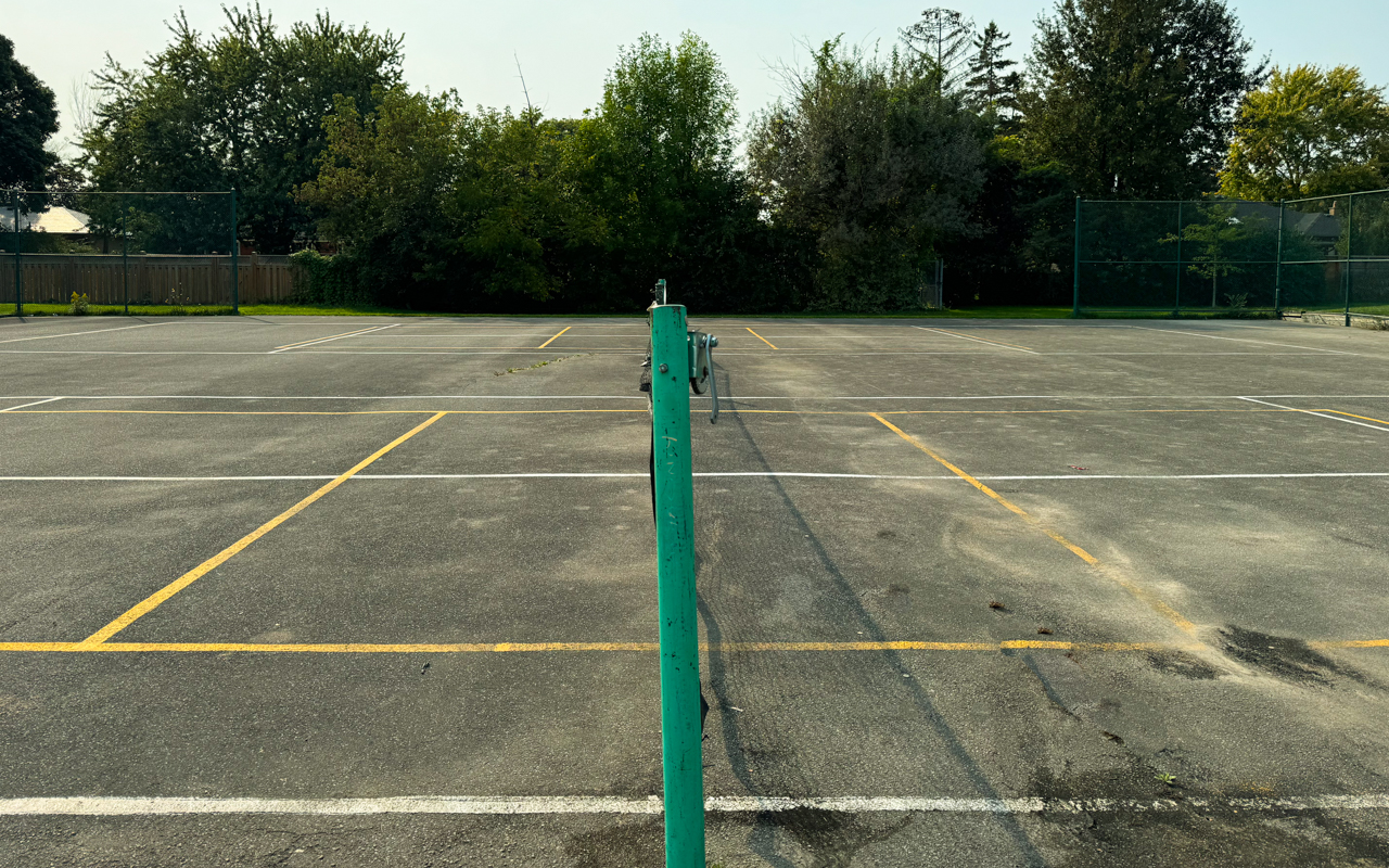 Outdoor pickleball courts at Kingsview Park — City of Toronto park facility