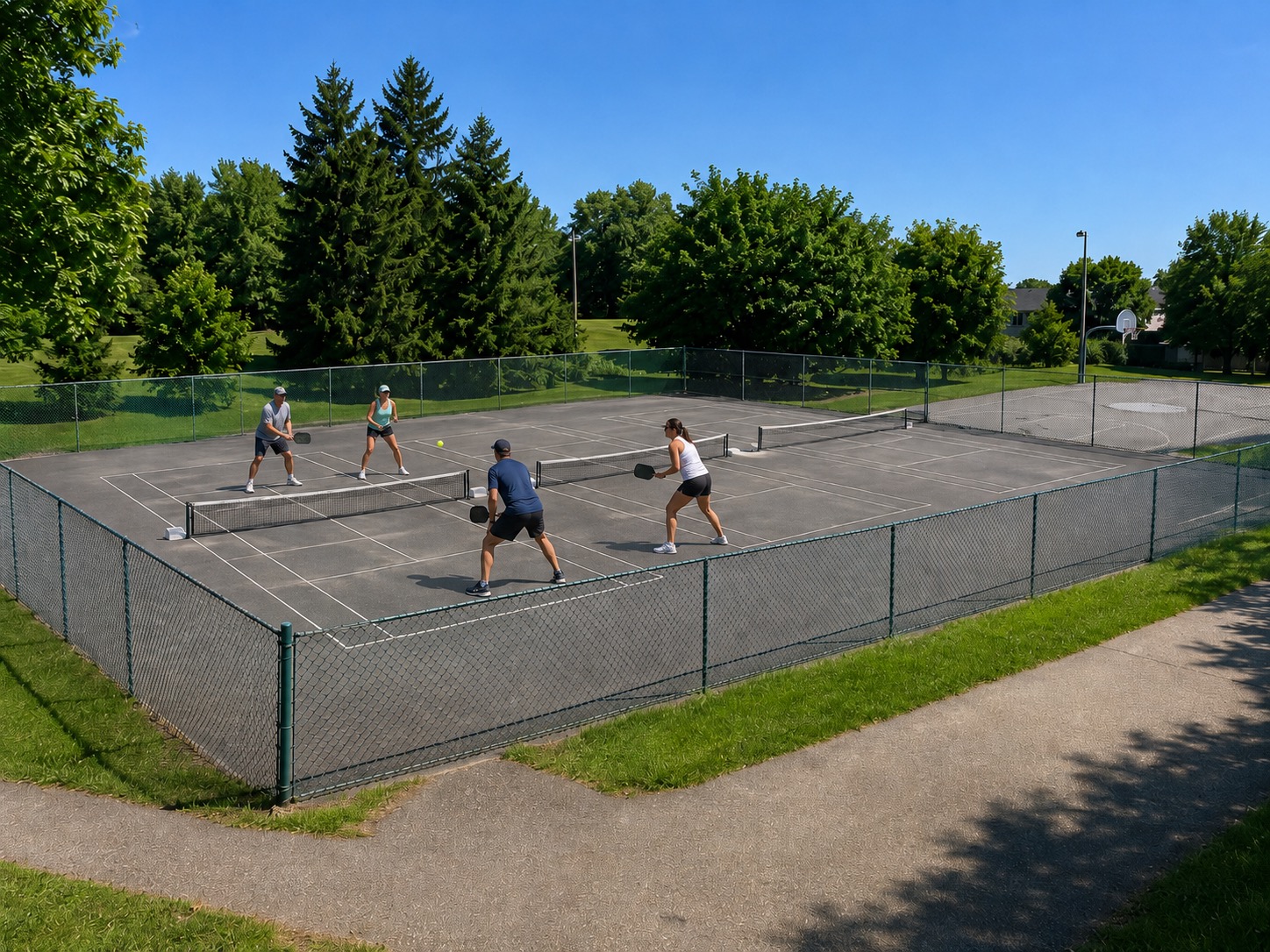 Pickleball play at Lanyard Park, Toronto