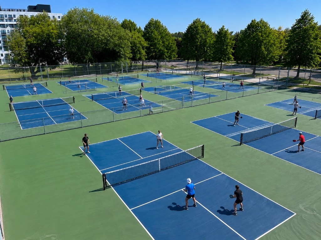 Pickleball play at Main Sewage Treatment Playground, Toronto (1)
