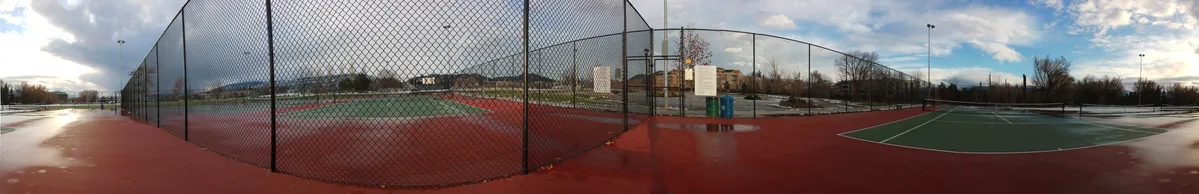 Mancini Park — outdoor tennis court (generic stock photo)