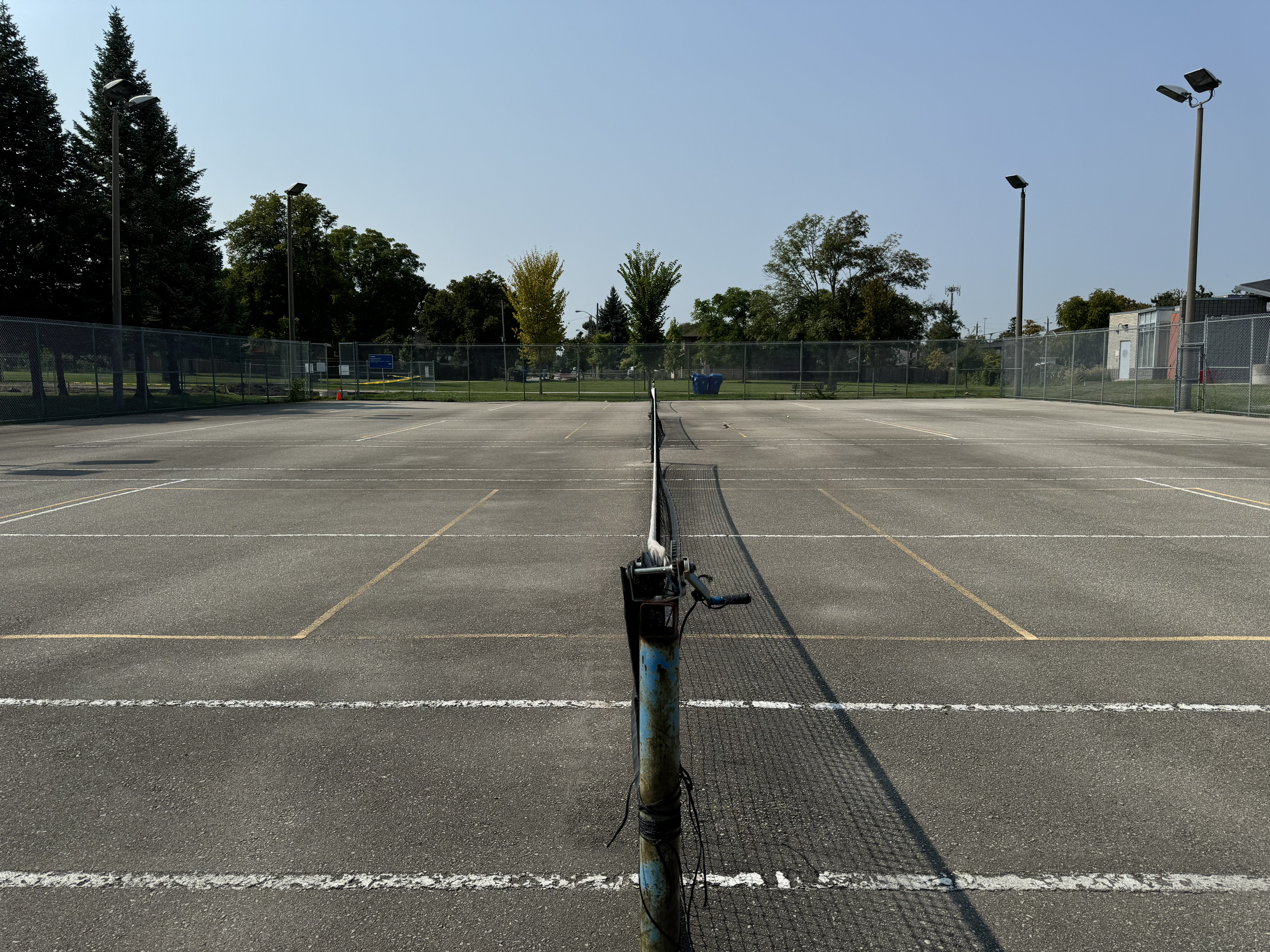 Outdoor pickleball courts at Pelmo Park — City of Toronto park facility