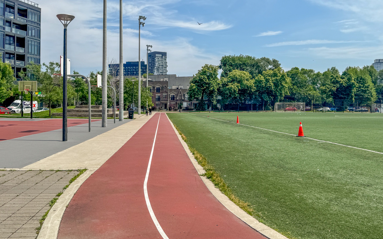 Pickleball play at Regent Park Athletic Grounds, Toronto (1)