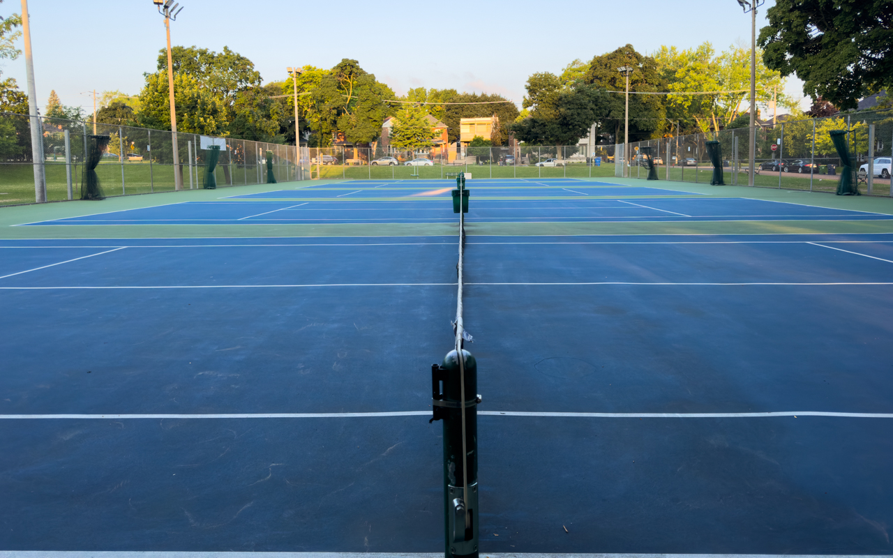 Outdoor pickleball courts at Wanless Park — City of Toronto park facility